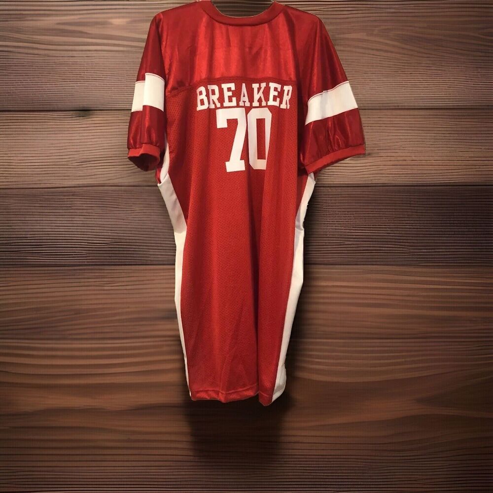 Champro Buck Buck 1974 Defensive Back 2XL  Football Jersey Red White Vintage